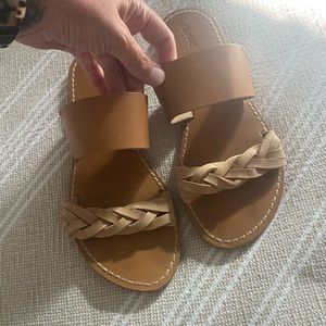 Soludos leather slide sandals